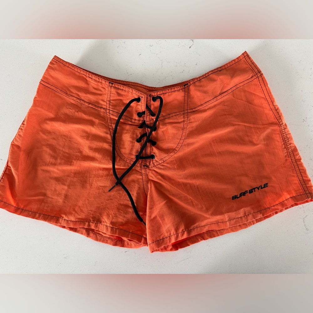 Surf Style Women's Orange Lace-Up Board Shorts
